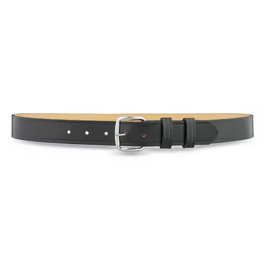 Dutyman 1411 1-1/4" Plain Leather Garrison Belt, Black