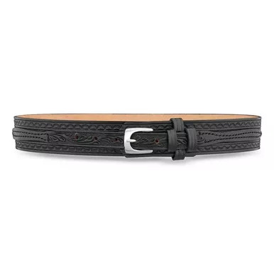 Dutyman 1761 1-3/4" Basketweave Floral Ranger Belt, Black
