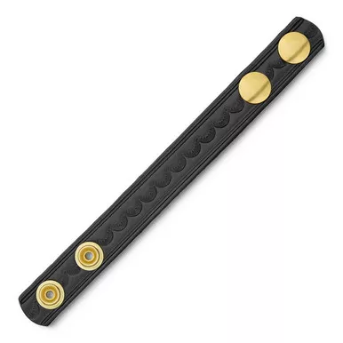 Dutyman 2421 3/4" Basketweave Leather Belt Keeper, Black