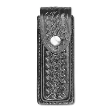 Dutyman 2721 Basketweave Leather Single Magazine Holder for .45 Single Stack, Black