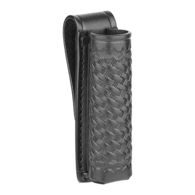 Dutyman 3831 Short High-Gloss Leather Baton Pouch, Black