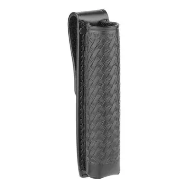 Dutyman 3931 Long High-Gloss Leather Baton Pouch, Black