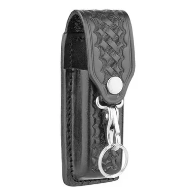Dutyman 4821 Basketweave Leather Key Box with Key Ring, Black