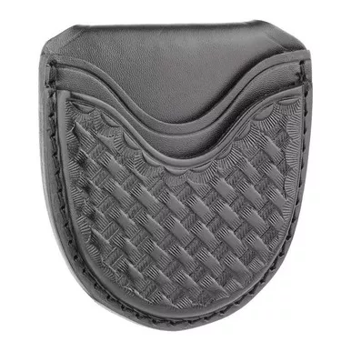 Dutyman 8311 Plain Leather Single Open Cuff Case, Black