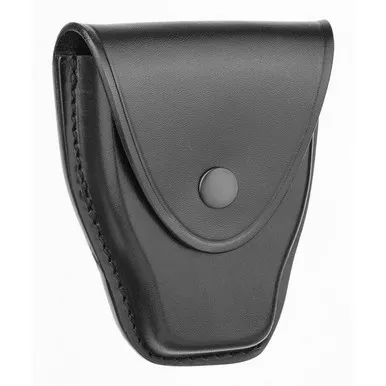 Dutyman 9111 Plain Leather Tapered Closed Single Cuff Case, Black