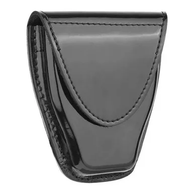 Dutyman 9131 High-Gloss Leather Tapered Closed Single Cuff Case, Black