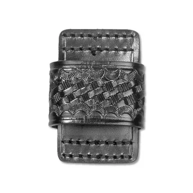 Dutyman 9421 Basketweave Leather Clip on Cell Phone Holder, Black