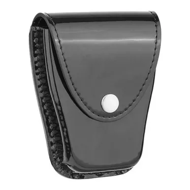 Dutyman L8831 High-Gloss Leather Large Closed Single Cuff Case, Black
