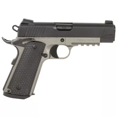 EAA GIRSAN 392077 MC1911 C Untouchable Compact Frame 9mm Luger 9+1 4.40" Black Steel Barrel, Black Serrated Steel Slide, Stainless Steel Frame w/Beavertail & Picatinny Rail, Black Polymer Grip