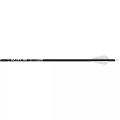 Easton 502054 5.0 Carbon Arrows with Half Outs, 500 Spine, Black, 6 Pack