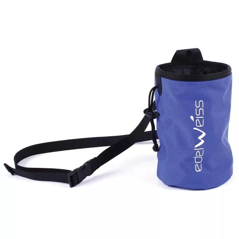 Edelweiss Chalk Bag Blue – Durable Climbing Accessory with Secure Closure