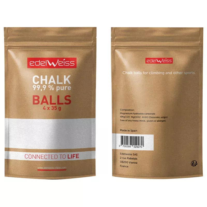 EDELWEISS Chalk Ball 4 PackProfessional Gymnastics & Climbing Chalk