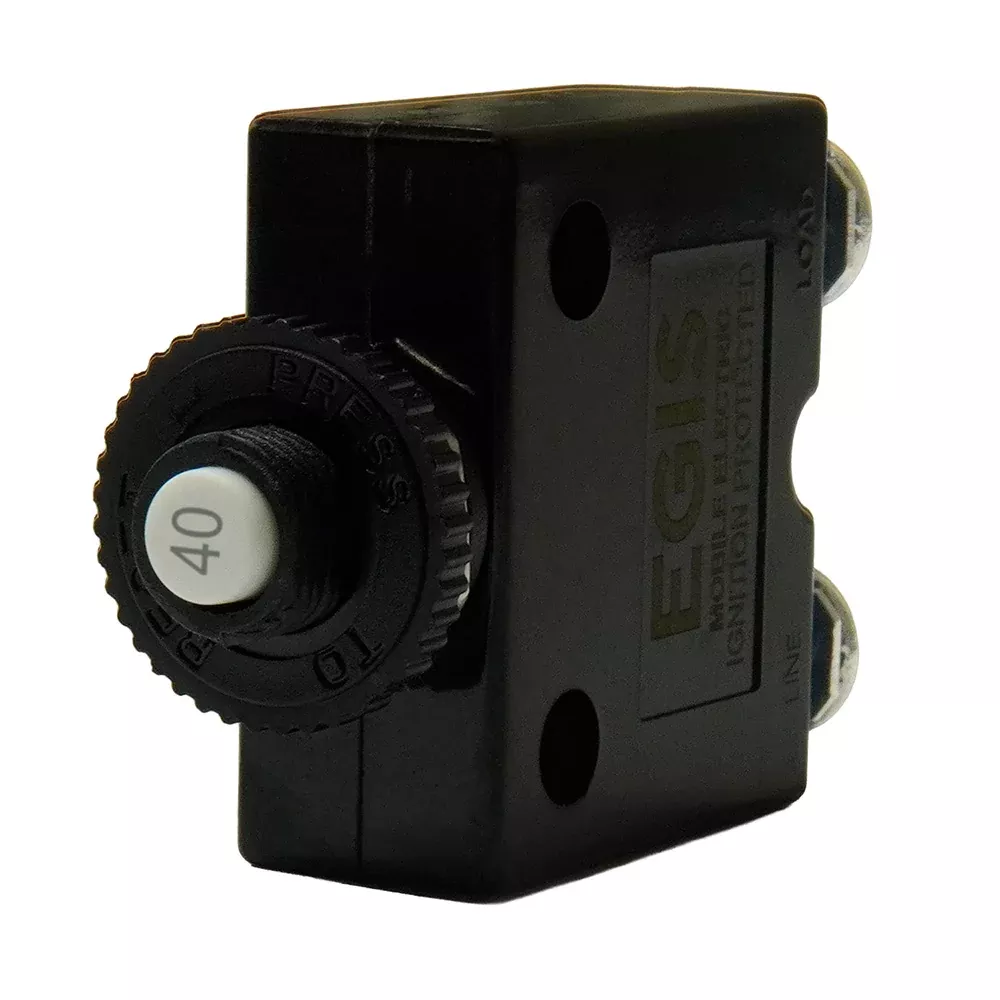 Egis 40A Push Button Panel Mount Circuit Breaker – Screw Terminals – 4710-40