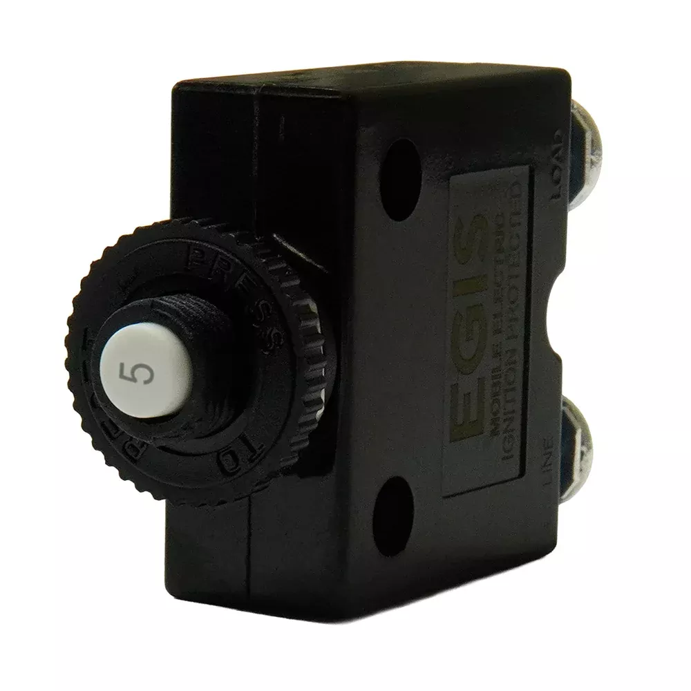 Egis 5A Push Button Panel Mount Circuit Breaker - Screw Terminals - 4710-05