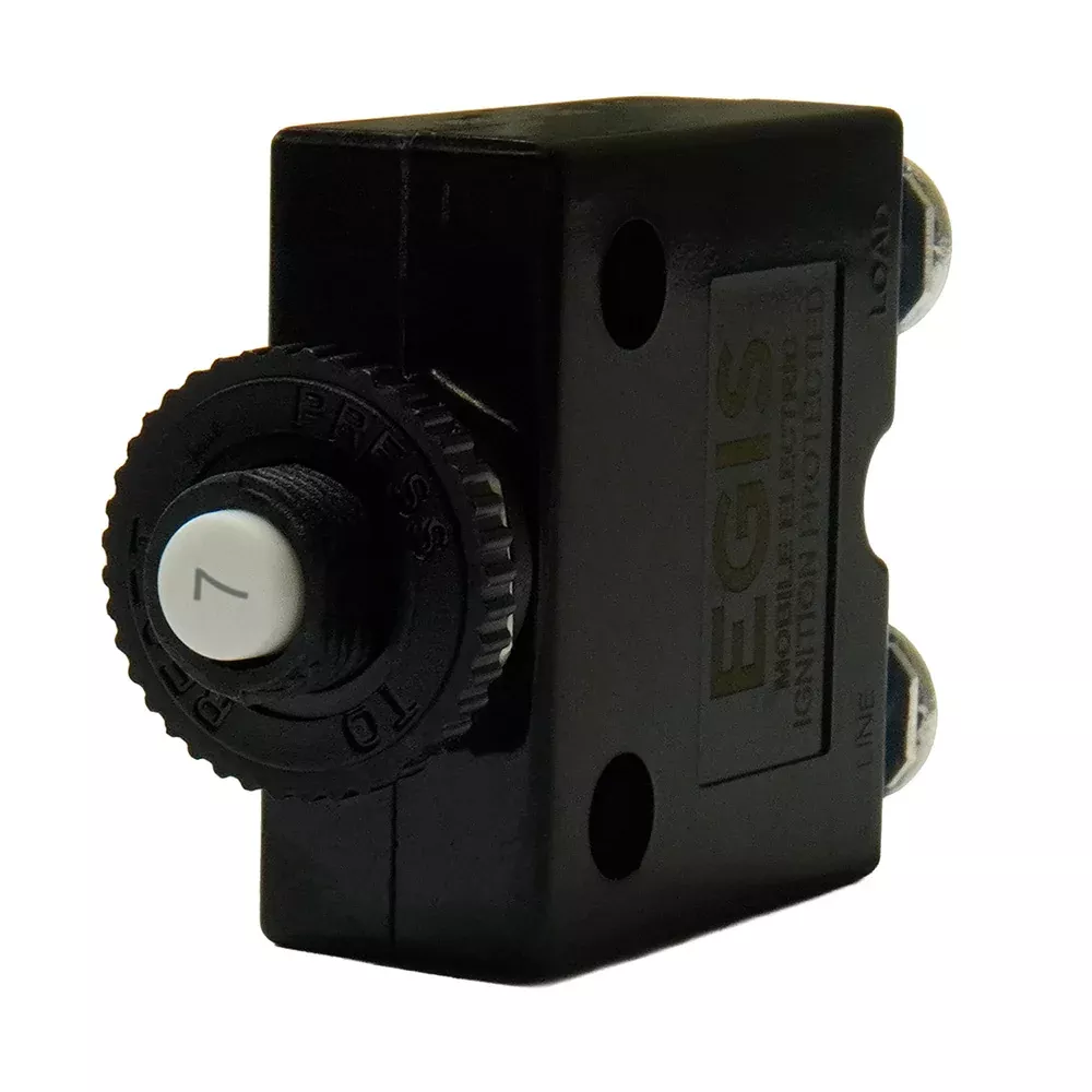 Egis 7A Push Button Panel Mount Circuit Breaker - Screw Terminals - 4710-07