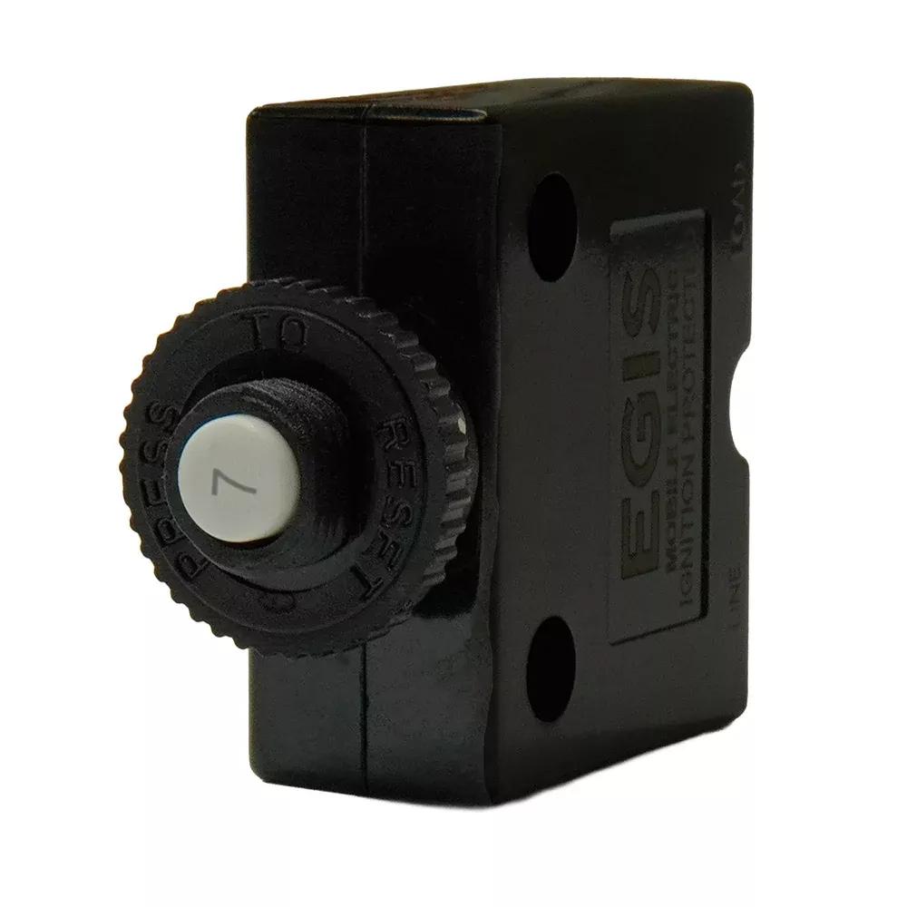 Egis 7A Push Button Panel Mount Circuit Breaker - Spade Terminal - 4711-07