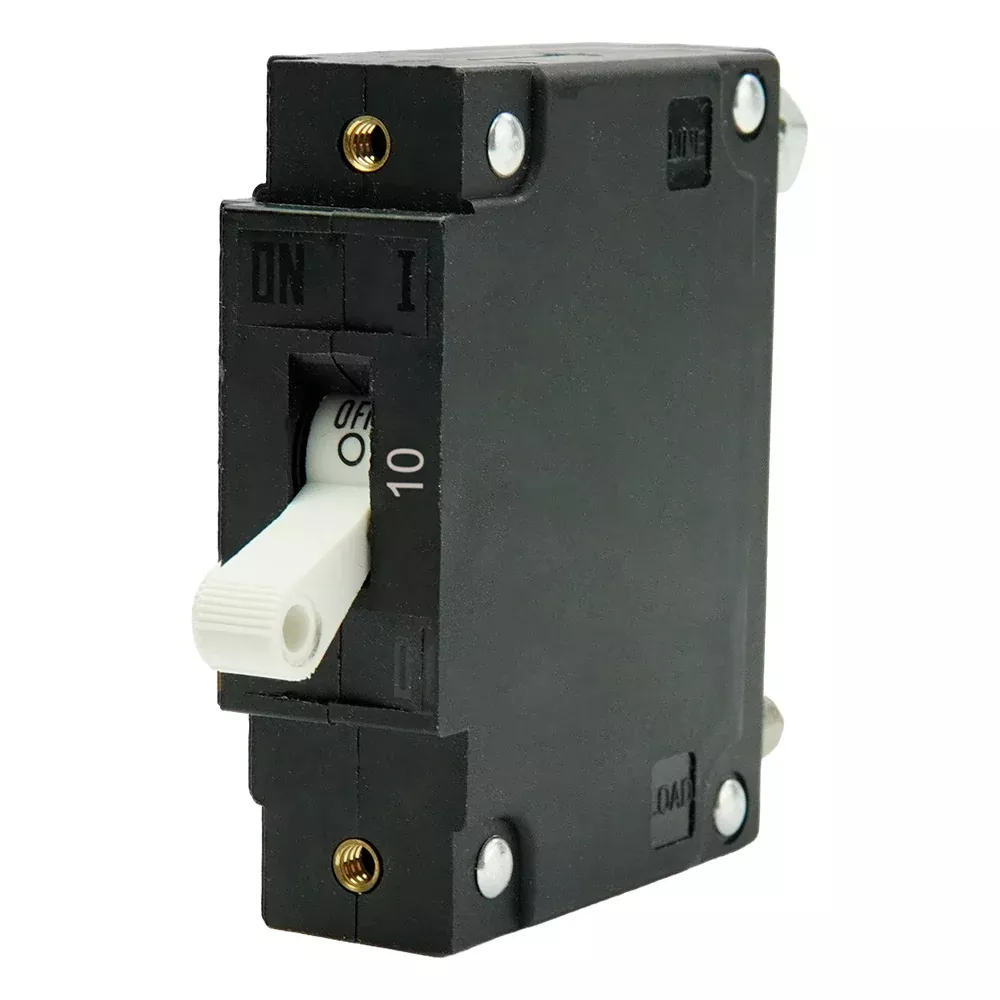 Egis C Series White Toggle Panel Mount Circuit Breaker - Single Pole 10A - 3501-010
