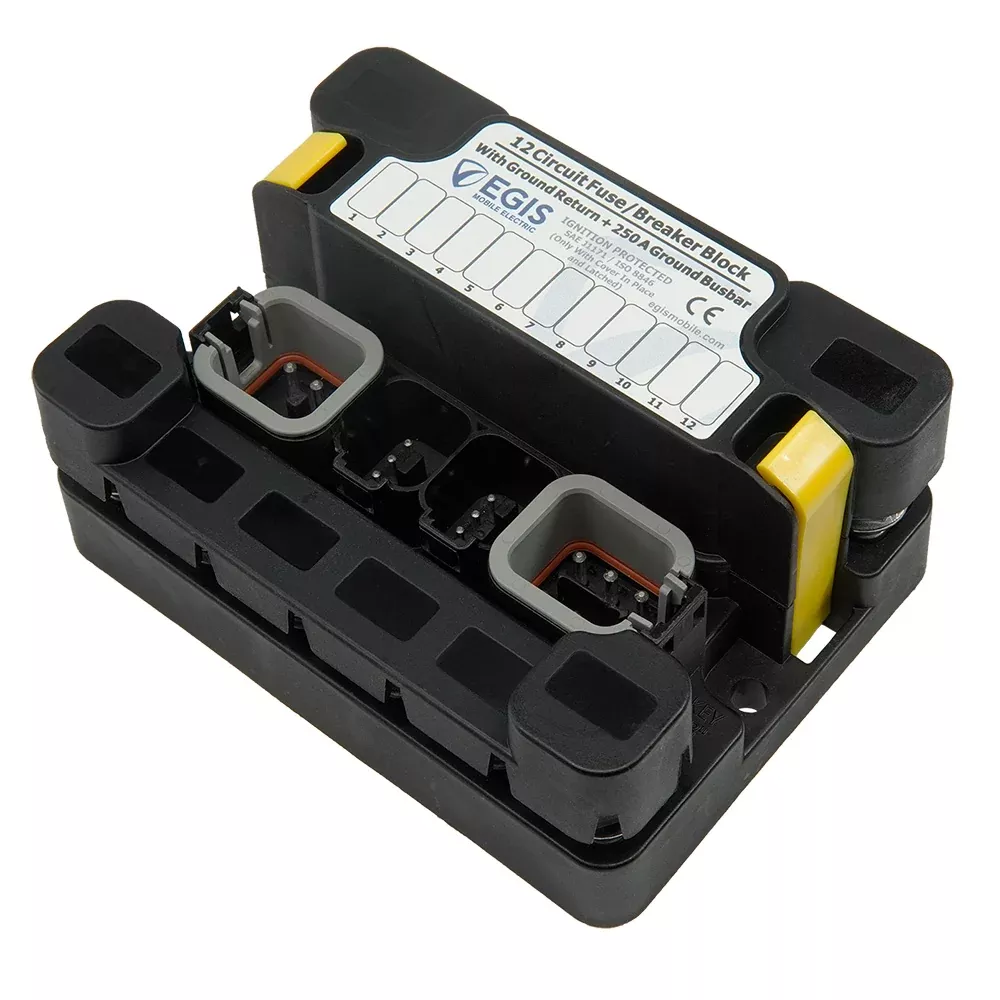 Egis MT Series 6+6 Sealed Fuse Block w/Ground Busbar – 3466