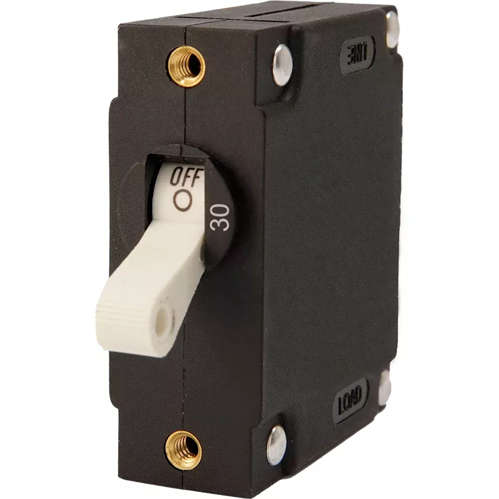 Egis A Series White Toggle Panel Mount Circuit Breaker - Single Pole 30A - 3201-30