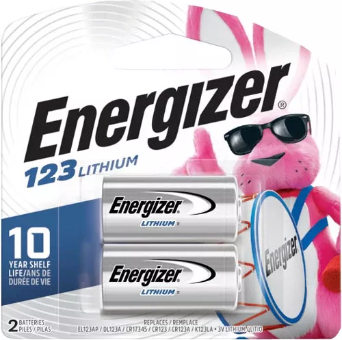 Energizer Lithium Batteries – Cr123a 2-pack