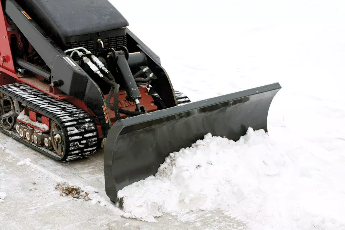 Erskine Mini Snow/Light Material Blade | Width 48” & 60” | 10–20 GPM | For Mini Skid Steers & Compact Loaders