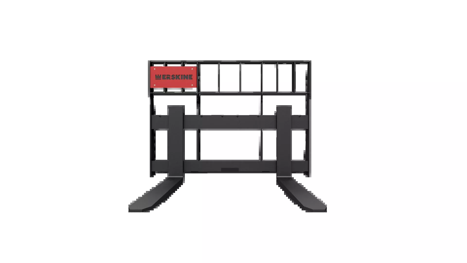 Erskine Pallet Forks | Model Walk Thru & Solid Back | Fork Length 42”–60” | Load Rating 3,700–5,500 lb | 8 To 30+ GPM | For Skid Steer