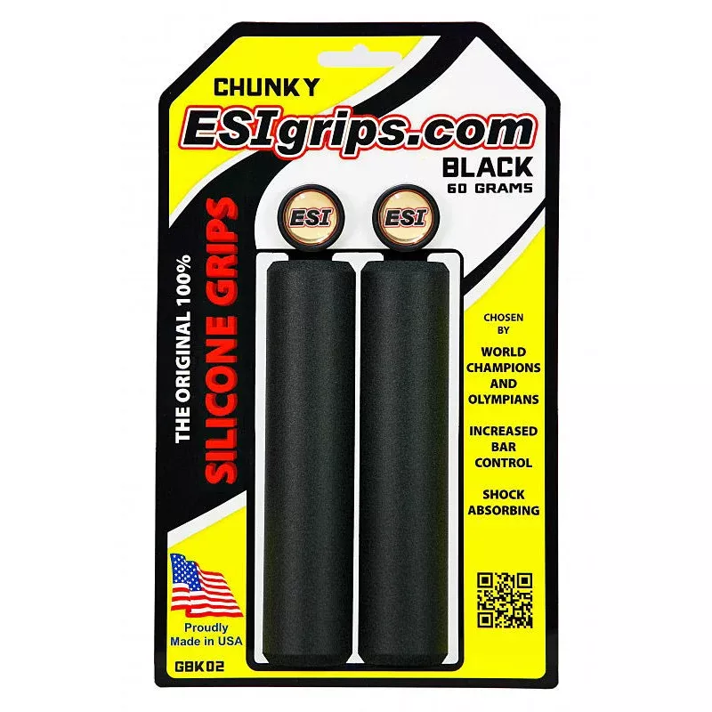 ESI Chunky Black Bike Grip – Comfortable and Durable Bicycle Handlebar Grip