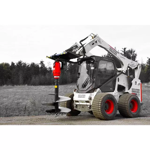 Eterra Attachments Auger Attachments | 2500, 3500 & 4500 Models | 4”–36” Bit Compatibility | 2,500–4,500 Ft-lbs Torque | Hydraulic Flow 6-30 GPM | For Skid Steer Loaders