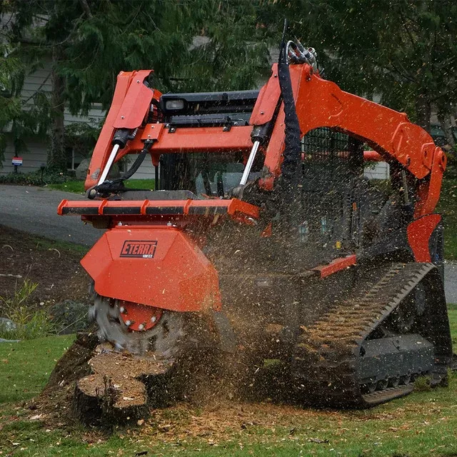 Eterra Attachments Stump Grinder | Vortex | 27″-31″ Cutting Wheel | 18″-20″+ Cutting Depth | For Standard & High-Flow Skid Steers