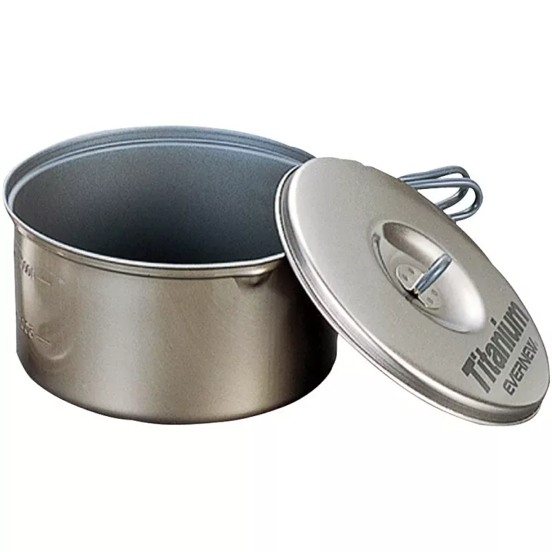 Evernew Titanium NS PO T 1.3 L Camping Pot for Lightweight Cooking