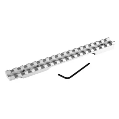 EVOLUTION GUN WORKS Remington 700, 721, 725, Sauer 100/101 Long Action Silver 0 MOA Picatinny Rail Scope Base (40110)