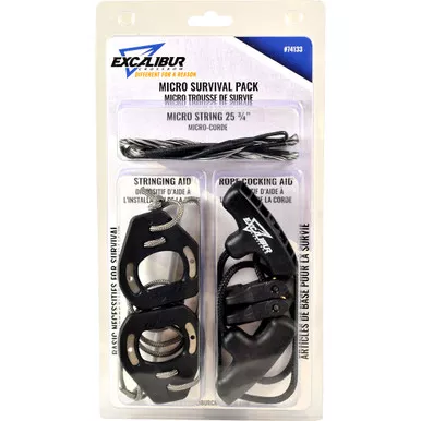 Excalibur 74133 Micro Survival Pack Micro String Rope Cocker Stringing Aid, Black