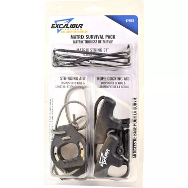 Excalibur 74153 Matrix Survival Pack Rope Cocker Stringing Aid, Black
