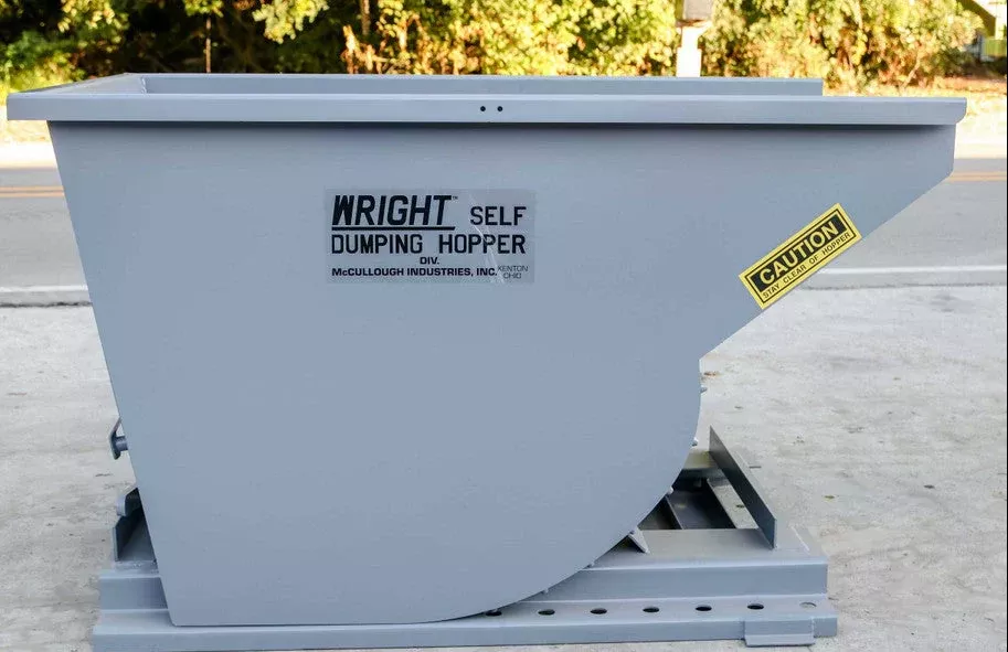 Express Steel 1 Yard Wright Self-Dumping Hopper | Width 63.5″ | 3″ Fork Slots | 15–20 GPM | For Forklifts & Skid Steers