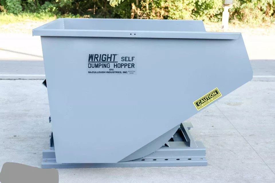 Express Steel 2 Yard Wright Self-Dumping Hopper | Width 64″ | 3″ Fork Slots | 15–20 GPM | For Forklifts & Skid Steers