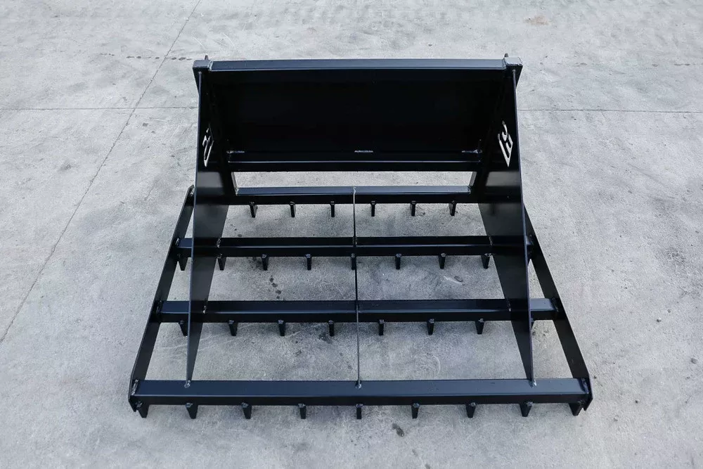Express Steel 4′ Mini Bobcat Landscape Rake | Width 48″ | 8-12 GPM | For Mini Skid Steers
