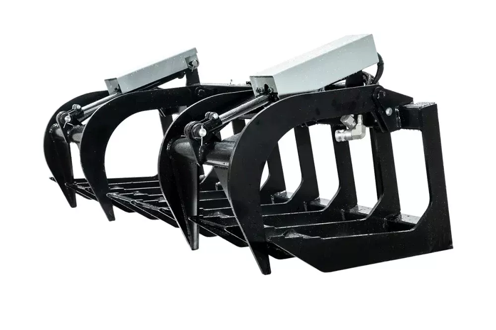 Express Steel 6′ Heavy Duty Two-Cylinder Brush Grapple | Width 72″ | 6-10 GPM | For Skid Steers