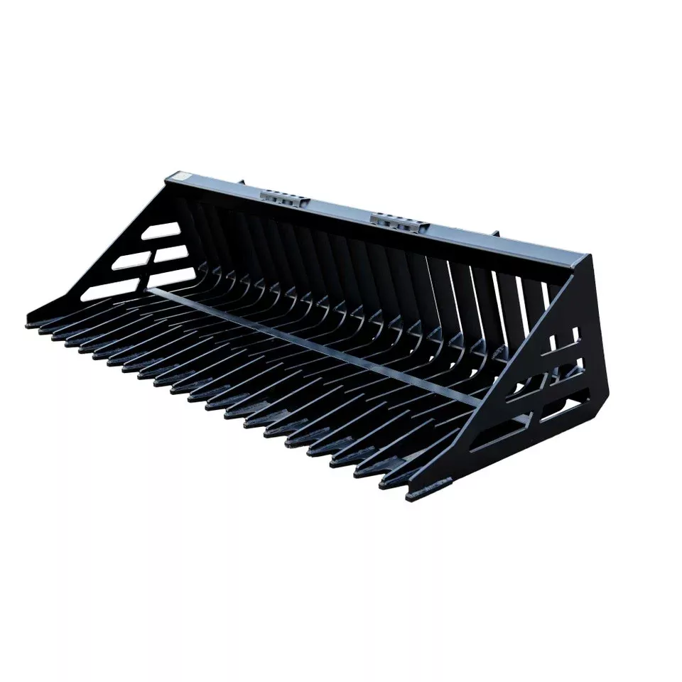 Express Steel 6′ Rock Bucket | Width 72″ | 15–25 GPM | For Skid Steers