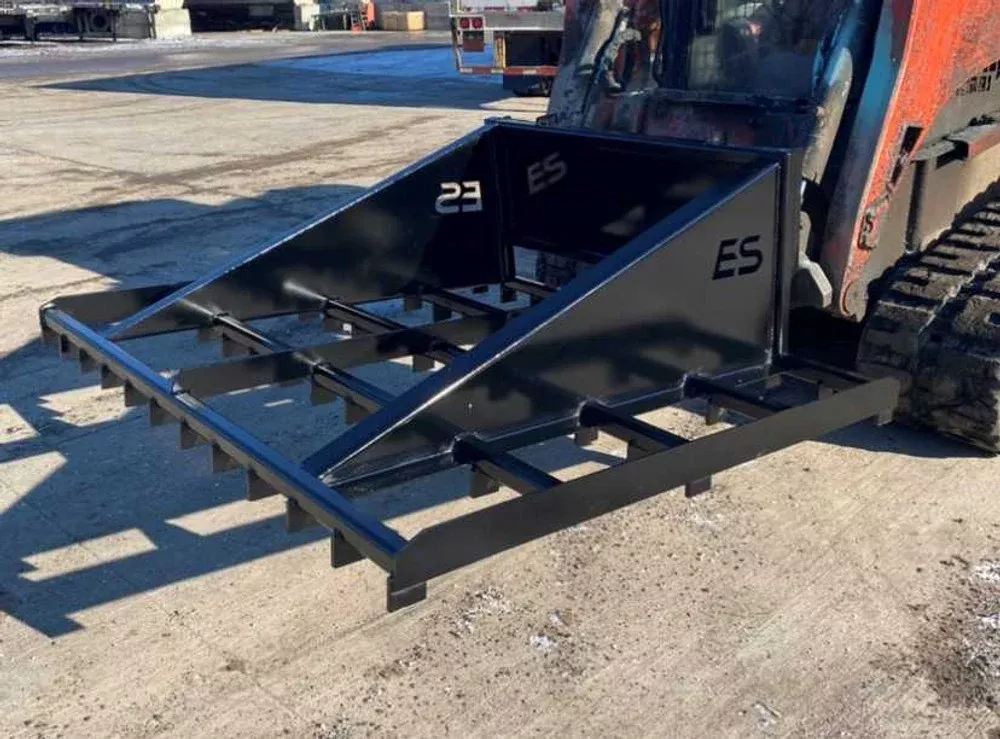 Express Steel 7′ Landscape Rake | Width 84″ | 15-25 GPM | For Skid Steers