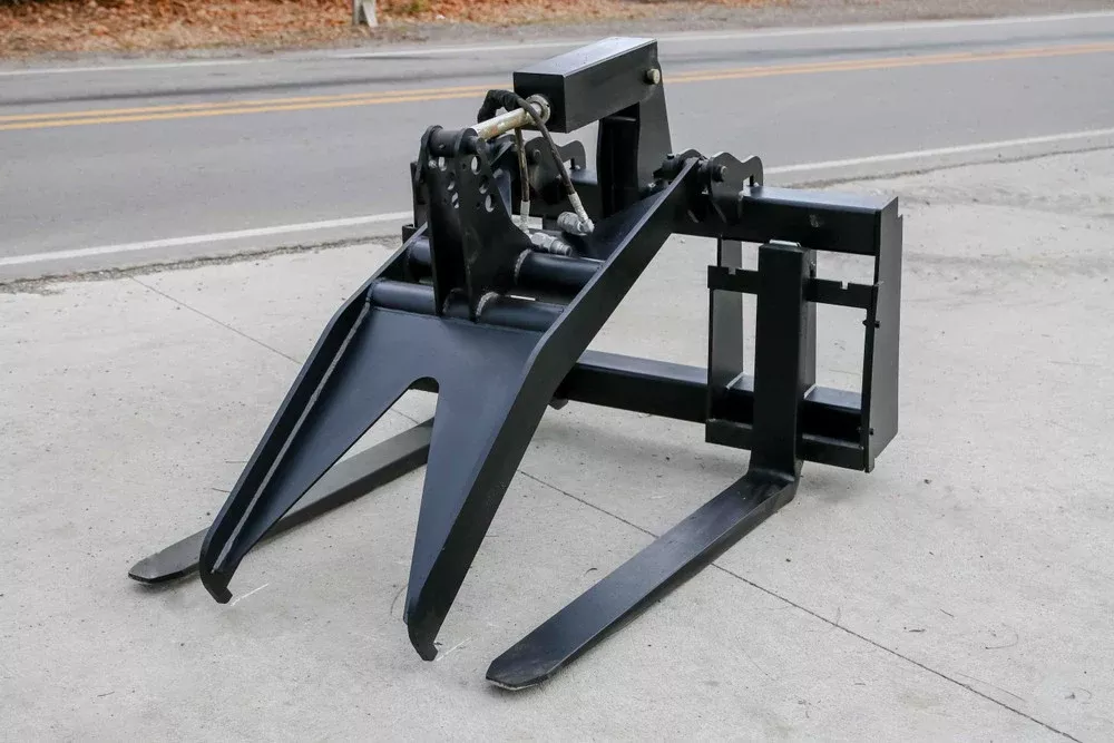 Express Steel Pallet Fork Grapple | Forks Width 42″ & 48″ | 15-25 GPM | For Skid Steers