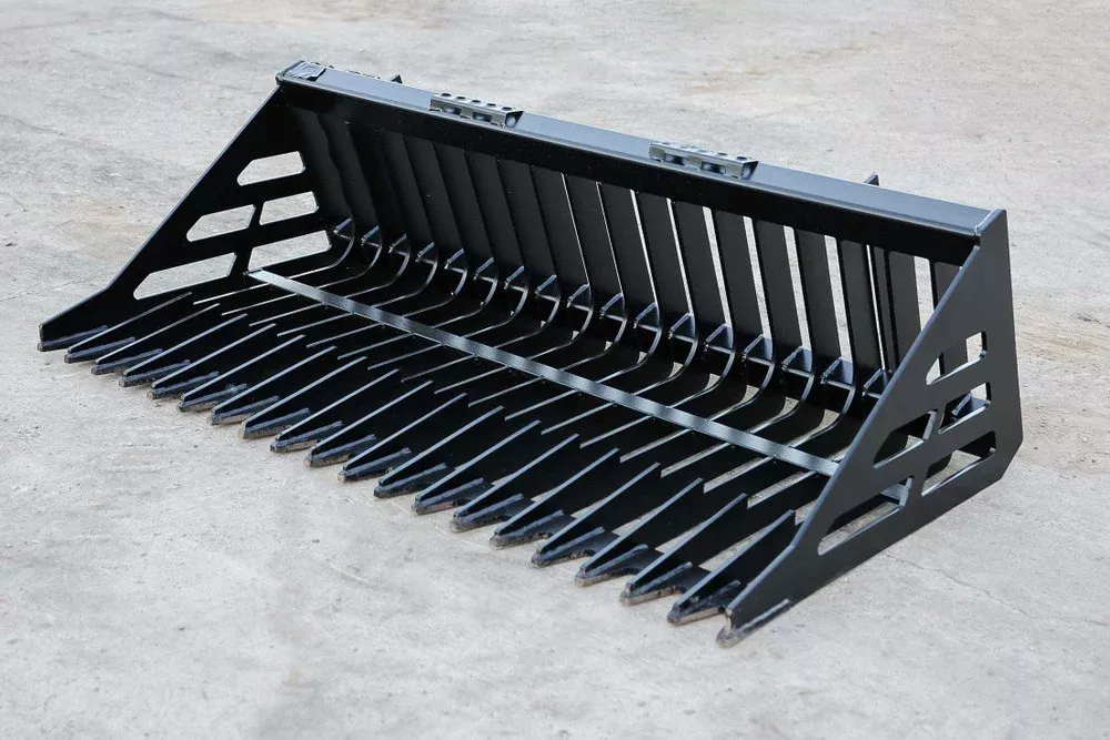 Express Steel Rock Bucket | Width 66″ | 20-35 GPM | For Skid Steers