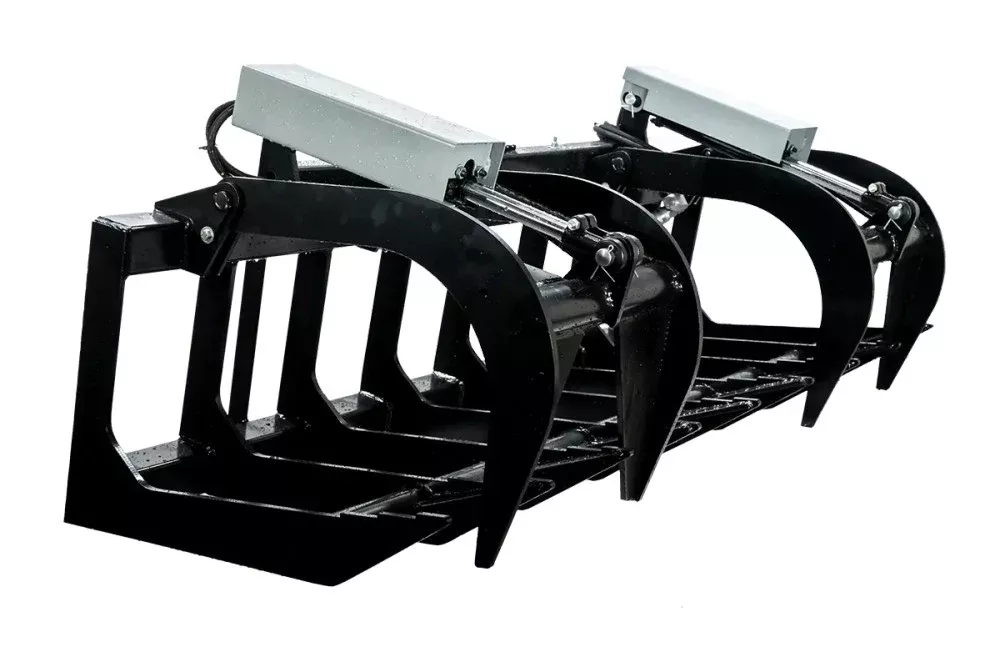 Express Steel Tomahawk 6.5′ HD Two‑Cylinder Brush Grapple | Width 78″ | 15-25 GPM | For Skid Steers