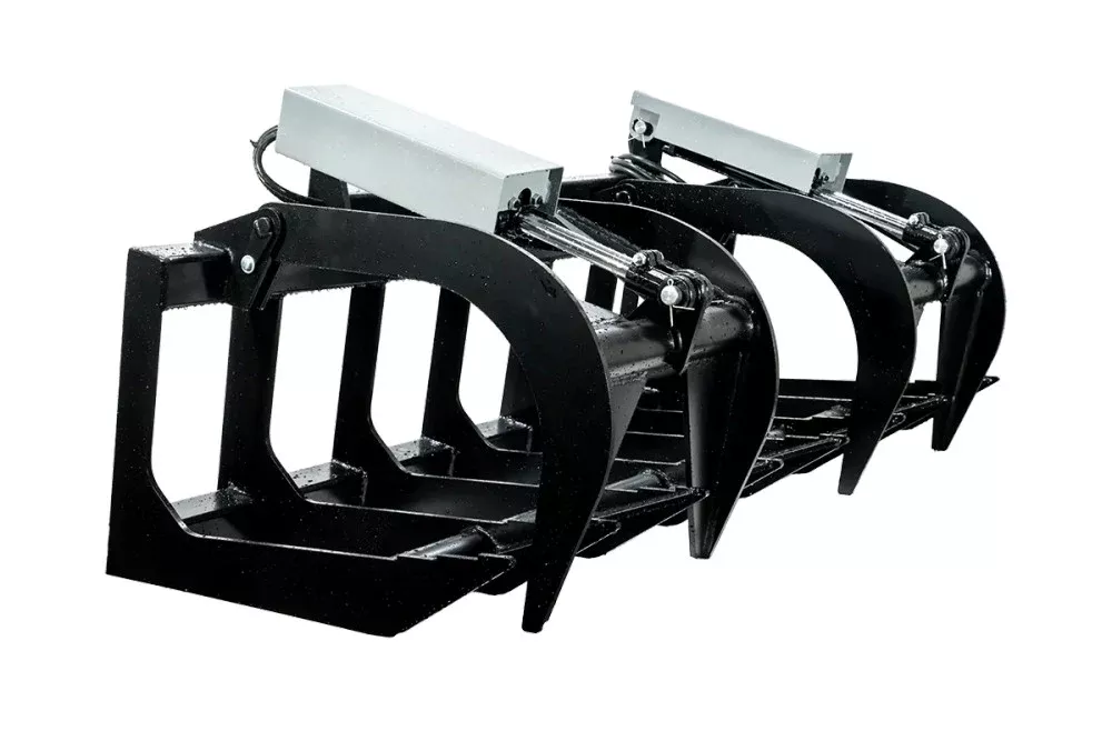 Express Steel Two-Cylinder Brush Grapple | Width 66″ | 10-20 GPM | For Skid Steers