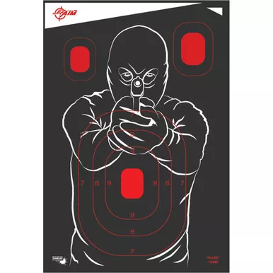 EZAim 15249 Splash Bad Guy Targets, 12x18 Inches, Black, 5 Pack