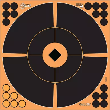 EZAim 15376 Splash Bullseye Adhesive Targets with Crosshair Recticle, Black