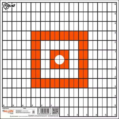 EZAim 15495 Grid Paper Targets, 12x12 Inches, Black, 12 Pack
