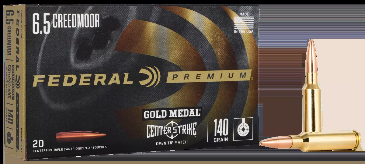 Federal Gold Medal 6.5 Creedmoor 140 gr Open Tip Match (OTM) 20 Bx