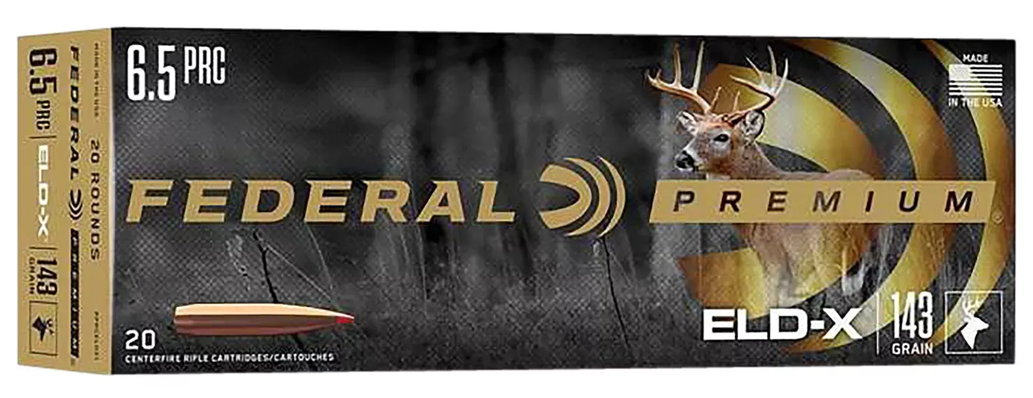 Federal Premium 6.5 PRC 143 Gr. ELD-X 20/Box