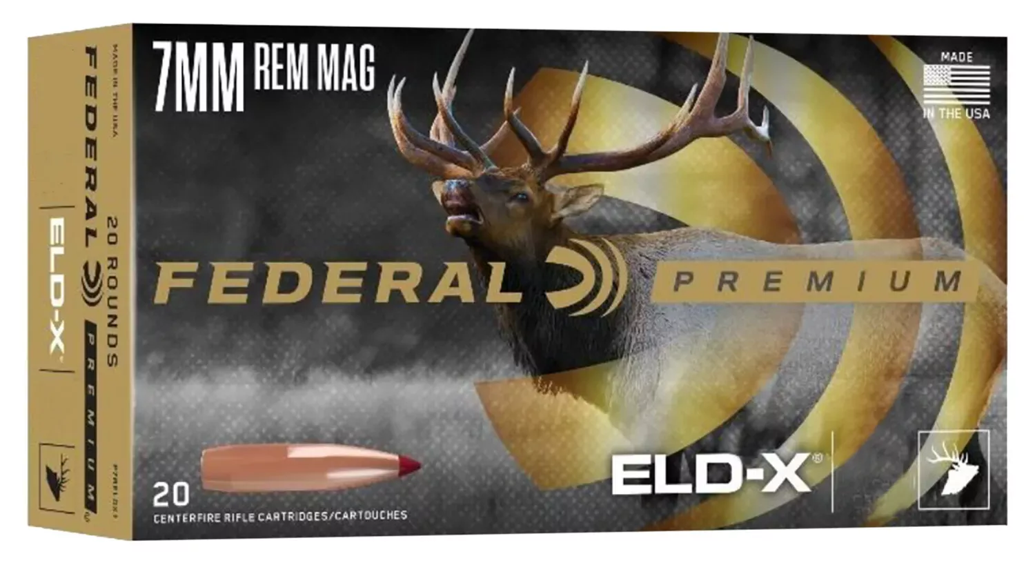Federal Premium ELD-X 7mm Rem Mag 162 Gr. ELD-X 20/Box