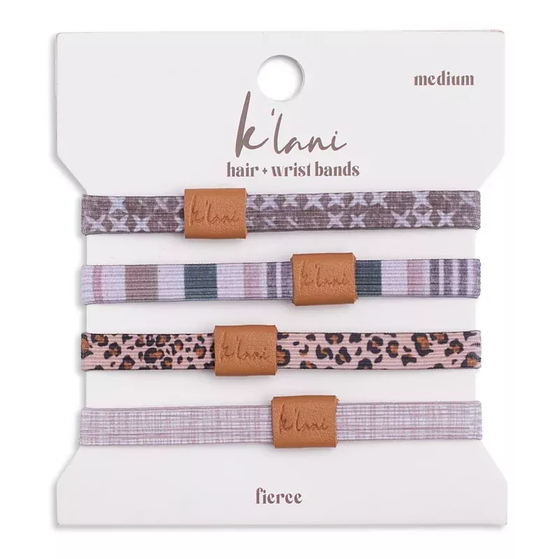 Fierce Earthy Tone Animal Print Hair + Wrist Band